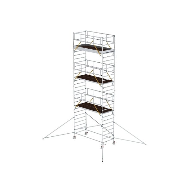 Munk Günzburger Steigtechnik Rollgerüst SG 1,35 x 3,0 m mit Ausleger & Doppel-Plattform Plattformhöhe 7,55 m, 169739