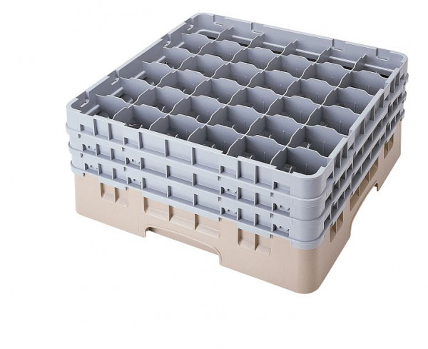 Cambro Spülkorb mit 36 Fächer Camrack® 19,6 cm Beige, 36S738184