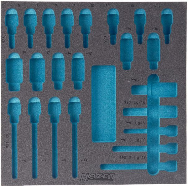 Hazet 2-Komponenten Weichschaum-Einlage, für 163-119/23, Abmessungen / Länge: 344 mm x 342 mm, 163-119L