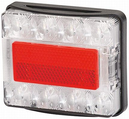 HELLA Heckleuchte - LED - 12/24V - Anbau/geschraubt - Lichtscheibenfarbe: rot/transparent - Kabel: 150mm - DEUTSCH Stecker - rechts/links, 2VA 980 720-017
