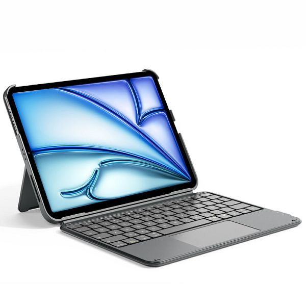 inateck Tastatur für iPad 11" (A16 2025), iPad 10, iPad Air 11" M4/M3/M2, iPad Air 5/4, iPad Pro 11" 4/3/2/1, QWERTZ, Acetouch, grau, KB04122_gray