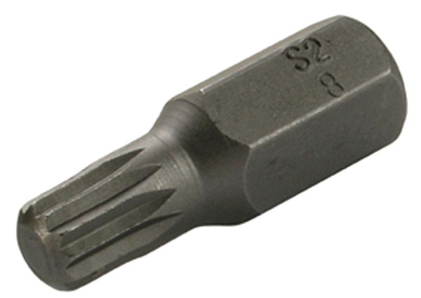 SW-Stahl Schraubendrehbit, 3/8", Innenvielzahn, M8, 05322L
