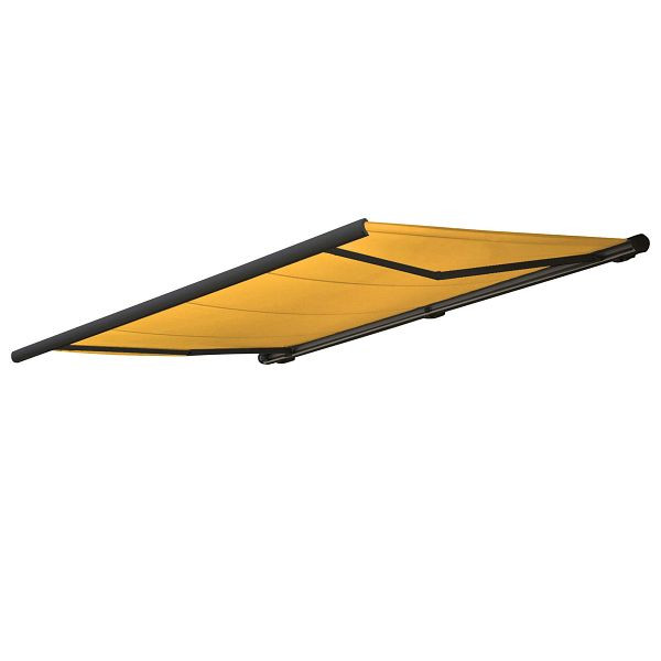 Mendler Ersatz-Bezug für Markise T124, Vollkassette Ersatzbezug Sonnenschutz 5x3m, Polyester gelb, 76547