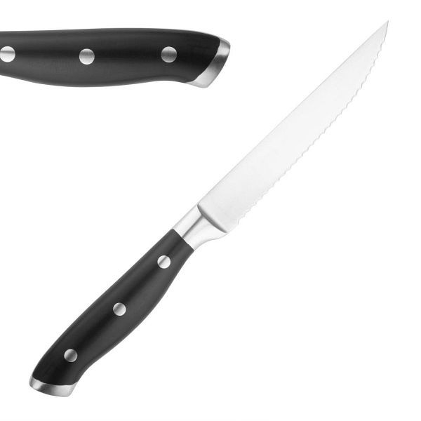 Olympia Premium-Restaurant Steakmesser mit schwarzen ABS-Griffen (6 Stück), GR919