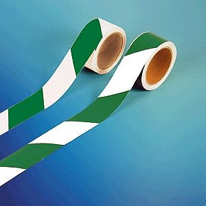 Moedel Warnmarkierung rechtsweisend, PVC-Folie, Grün-Weiß, 50 mm x16,5 m, 54298