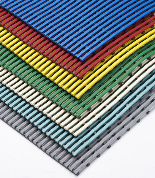 EHA Nassraummatte, dunkelblau, Standardrolle 10 m, Breite 80 cm, Weich-PVC, 93462