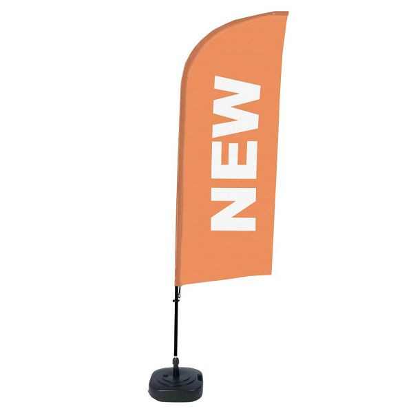 Showdown Displays Beachflag Alu Wind Komplett-Set Neu Orange Englisch ECO, BFAW310-WT21-I92ECO