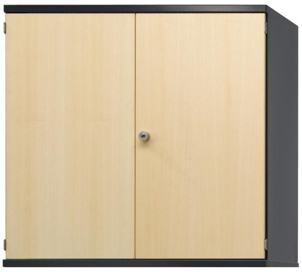 ANKE Werkbänke Aufsatzschrank; 1084 x 630 x 1000 mm; RAL 7016/Buche Dekor; 2 Türen; 2 Einlegeböden fest, 620.003