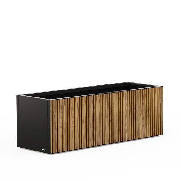 Herstera Garden Pflanzkübel Deco Planter L Schwarz/Natur, 50x150x50cm, HG31832101