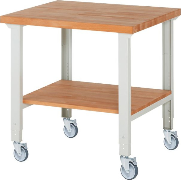RAU Fahrbare Werkbank (höhenverstellbar) 7000-7, 1000x900x950-1000mm, 4 Lenkrollen, 05-7000-7-109B4H4.12