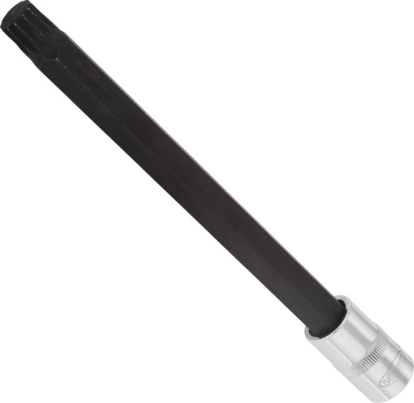 VIGOR Innenvielzahn Schraubendreher-Einsatz (XZN), Vierkant hohl 12,5 mm (1/2 Zoll), Innen Vielzahn Profil XZN, M14, Länge: 200 mm, VE: 5 Stück, V2137