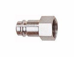 Riegler Nippel für Kupplungen NW 10, Stahl gehärtet und vernickelt Innengewinde, 107461