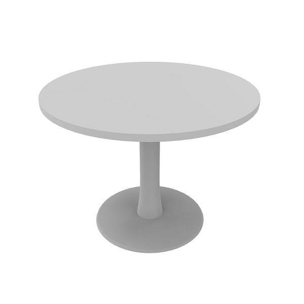 Quadrifoglio Konferenztisch IDEA, rund, Durchmesser 100cm Farbe: Platte Grau / Gestell Alufarbig, COTC10C/0K5V