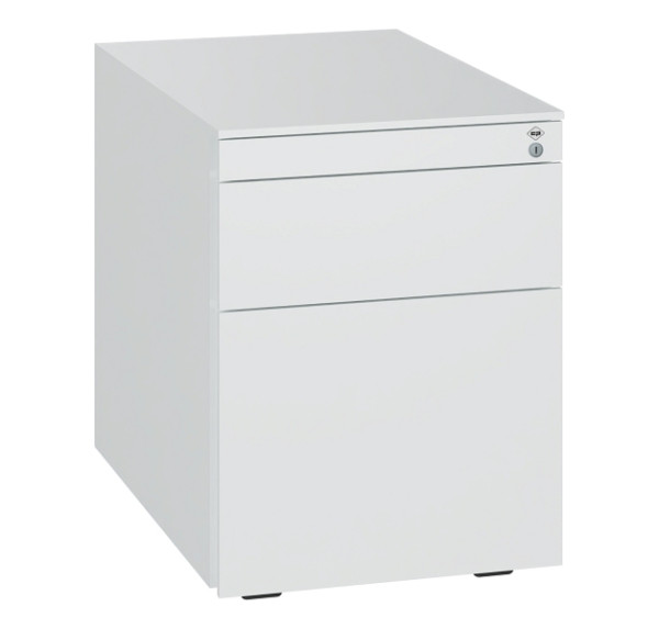 C+P Stahl-Rollcontainer, 563x430x581mm, 9010/9010, auf Rollenführung, 054530-000-165