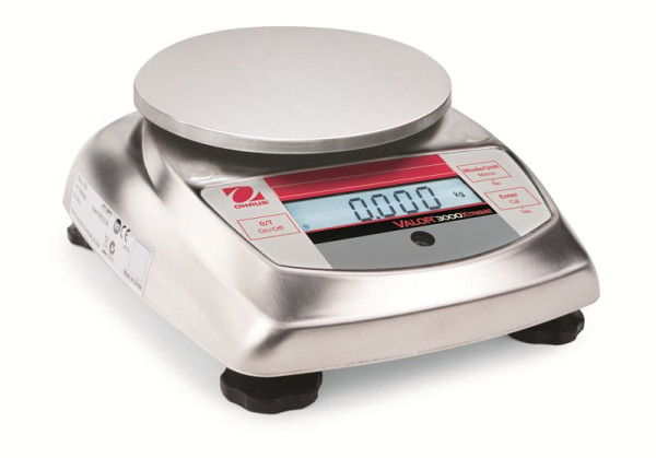 OHAUS Valor® 3000 Kompaktwaage V31XH202, runde Wiegefläche, 71210129