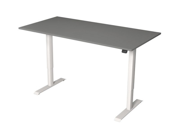 Kerkmann Sitz-/Stehtisch B 1600 x T 800 mm, elektrisch höhenverstellbar von 720-1200 mm, Grafit, 10360312