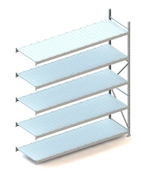 Meta MINI-RACK AR 3000x2600x800 mm, verzinkt, mit Stahlpaneele, Bodenanzahl: 5, 20051361