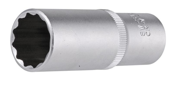 SW-Stahl Steckschlüsseleinsatz, 1/2", Zwölfkant, 20 mm, tief, 05632-20SB
