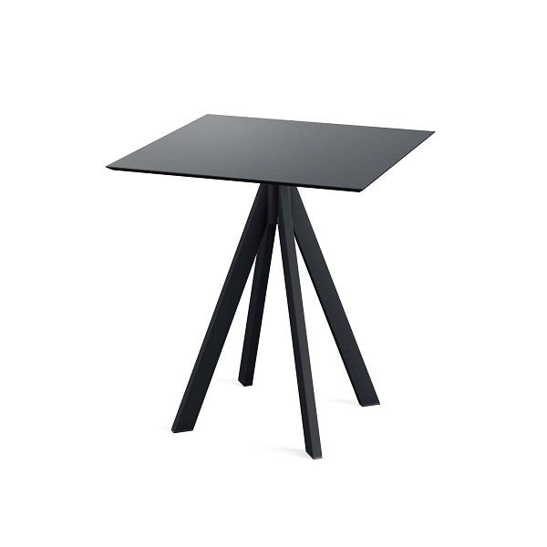 Feros Infinity Terrassentisch Schwarz gestell + Schwarz HPL 70x70 cm, 120011077
