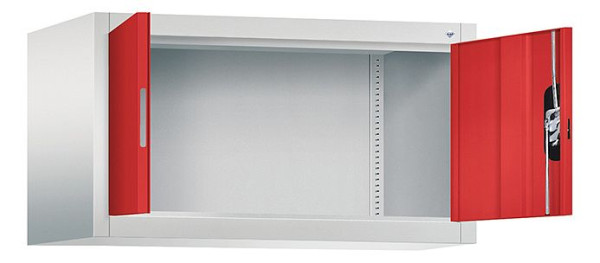 C+P Aufsatzschrank Acurado, H500xB930xT500mm, Farbe: Lichtgrau / feuerrot, Muldengriff, 9284-000 S10197