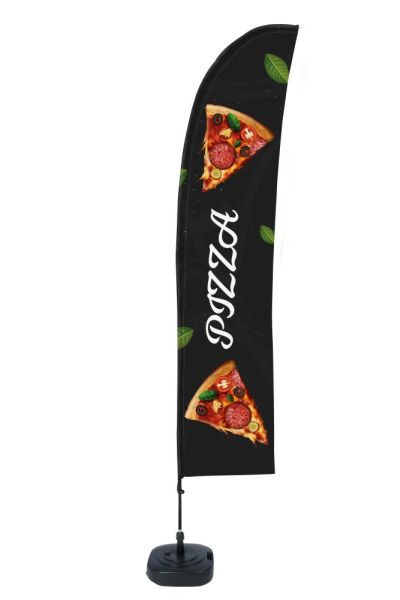 Showdown Displays Beach Flag Budget Wind Komplettset Pizza Spanisch, BFBL-WT21-17-I174