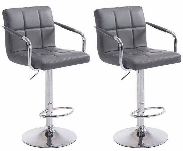 CLP Barhocker Lucy V2 chrom, grau, VE: 2 Stück, 315806
