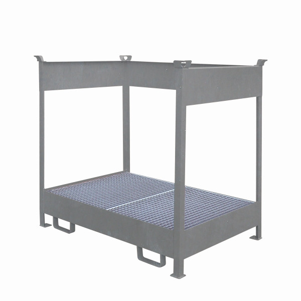 Eichinger Industrie Fass-Stapelpalette mit Auffangwanne, 2 x Fässer feuerverzinkt, 22630000002000