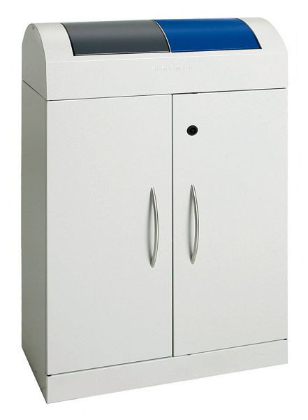 stumpf Abfalltrennung TD 2, RAL 7035/RAL 7016, RAL 5010, verzinkter Innenbehälter, 2x45 Liter, 5603007
