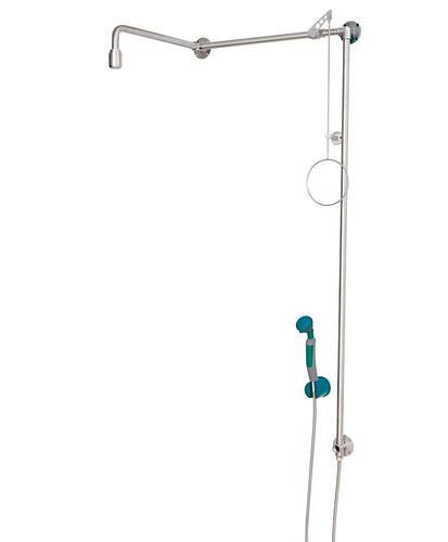 B-SAFETY Körperdusche mit Hand-Augendusche mit 1 Brausekopf, Edelstahl, Über-Tür-Montage, BR 873095/75 l, 305308