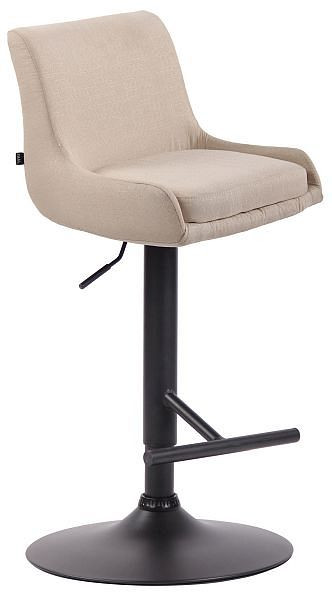 CLP Barhocker Club Stoff schwarz, creme, 318175, 4251756454135