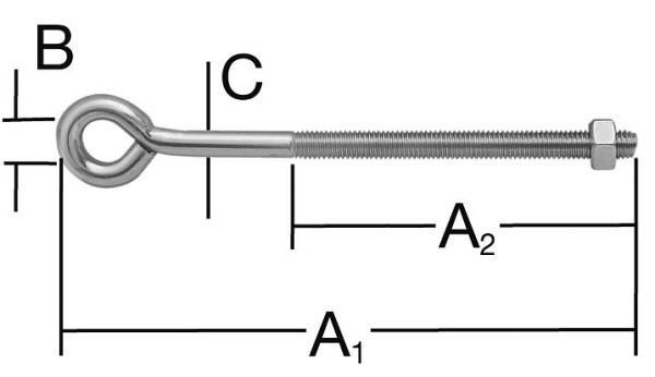 Vormann Spannschrauben 150 x 6 bis 10mm verzinkt, VE: 10 Stück, 007900218AV