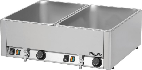 Casselin Bain-Marie 2 x GN1/1 -150 mit 2 Ablasshähnen, CBMDV