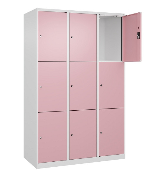 C+P Schließfachschrank Evolo PLUS, 9 Fächer, 1850x1200x500mm, 9016/3015, 049000-323 S10018