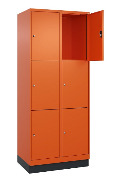 C+P Schließfachschrank Evolo PLUS, mit Sockel, 6 Fächer, 1950x800x500mm, 2004/20, 049020-223 S10023