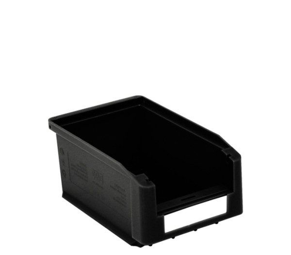 BITO Sichtlagerkasten SK1610 Eco 160x103x75, schwarz Regranulat inklusive Etikett, C0230-0131