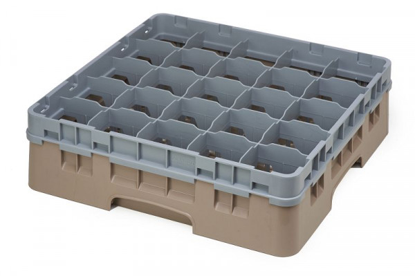 Cambro Spülkorb mit 25 Fächer Camrack® 11,4 cm Beige, 25S418184