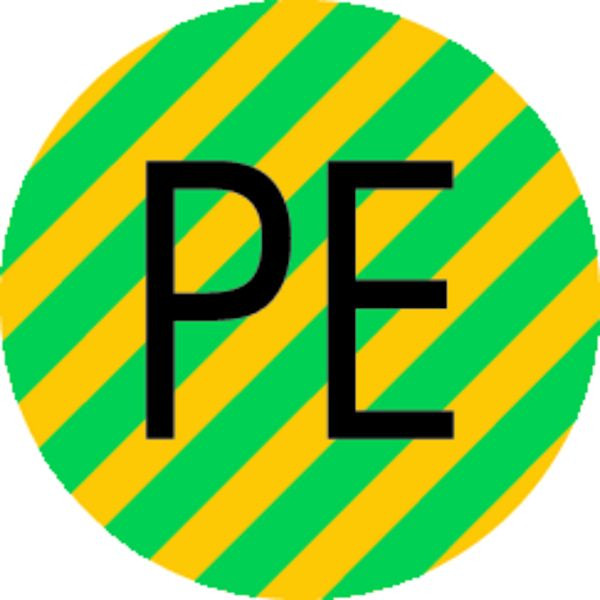 Schilder Klar Maschinenkennzeichnung Schutzleiter, 13 mm Folie selbstklebend, VE: 100 Stück, 342/61