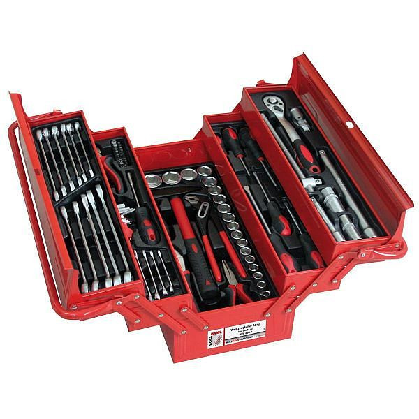 Holzmann Werkzeugkasten, 20x Stecknusseinsatz (8-32 mm), WZK86CRV, 9120058371646