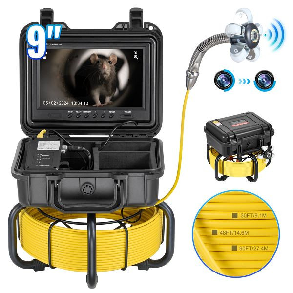 VEVOR Rohrkamera 50m Inspektionskamera 9Zoll Bildschirm 36-fach Zoom, JLKXSGDNKJ9YG8OQLV2