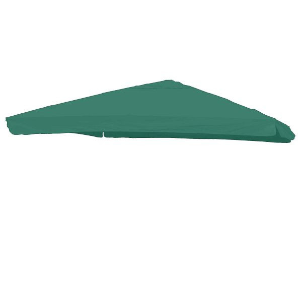 Mendler Ersatz-Bezug für Luxus-Ampelschirm HWC-A96 mit Flap, Sonnenschirmbezug, 3x3m (Ø4,24m) Polyester 3kg, dunkelgrün, 70117