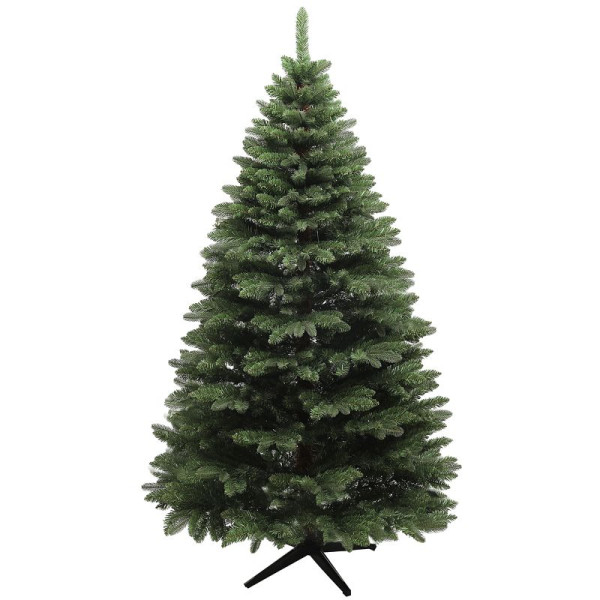 HOMCOM Weihnachtsbaum, Kunsttanne, 1,8 m hoch, flammhemmend, stabile Metallbasis, Grün, 830-850V00GN