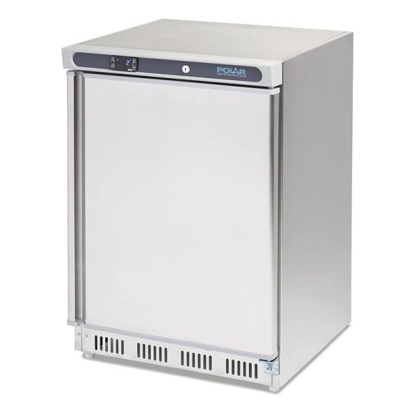 Polar Edelstahl Kühlschrank Tischmodell 150L, CD080
