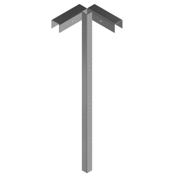 Stein HGS Eck-Oberteil für Holzbauzaun, 1000 mm, 3b160-e2