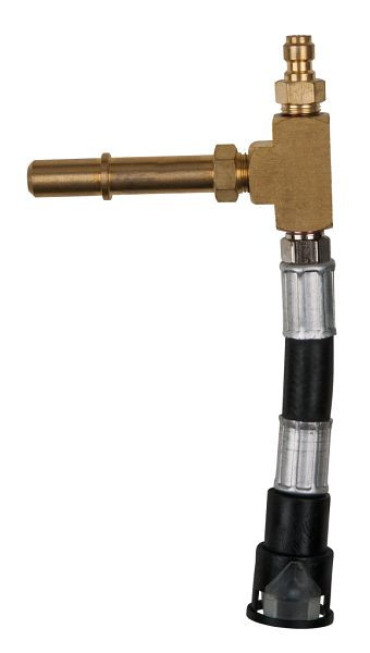 KS Tools Manometer-Anschlussschlauch mit 1/4" Schlauchanschluss inklusive Druckablassventil transparenten Schlauch, 150.2366