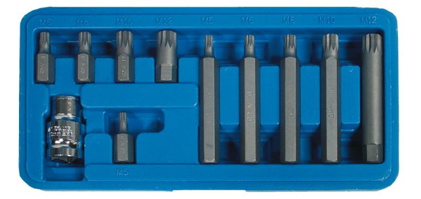 SW-Stahl Bitsortiment, 3/8", Innenvielzahn, M5-M12, 11-teilig, 04415L