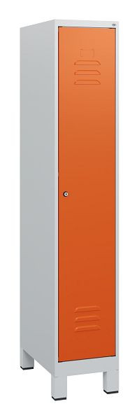 C+P Umkleidespind Classic PLUS, Füße, 1630x300x500mm, 7035/2004, Zylinderschloss, 0800105-10 S10031