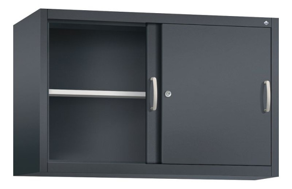 C+P Aufsatzschrank Acurado, H790xB1200xT400mm, Farbe: Schwarzgrau, Bügelgriff, 2 OH, 2045-00 S10093