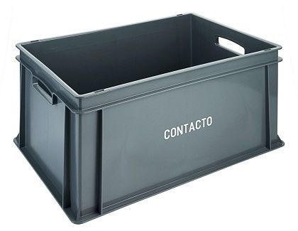 Contacto Stapel-Transportkasten, hoch 60 x 40 x 31 cm, grau, 2511/600