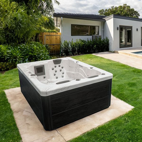 HOME DELUXE Outdoor Whirlpool WHITE MARBLE PURE - 210 x 160 cm für 3 Personen, 74039