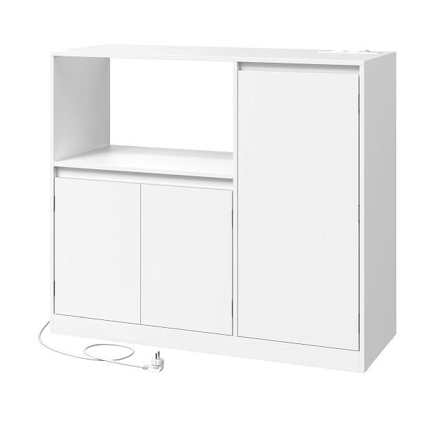 SONGMICS Lagerschrank, Weiß, 90x40x90 cm, BBK373WB01